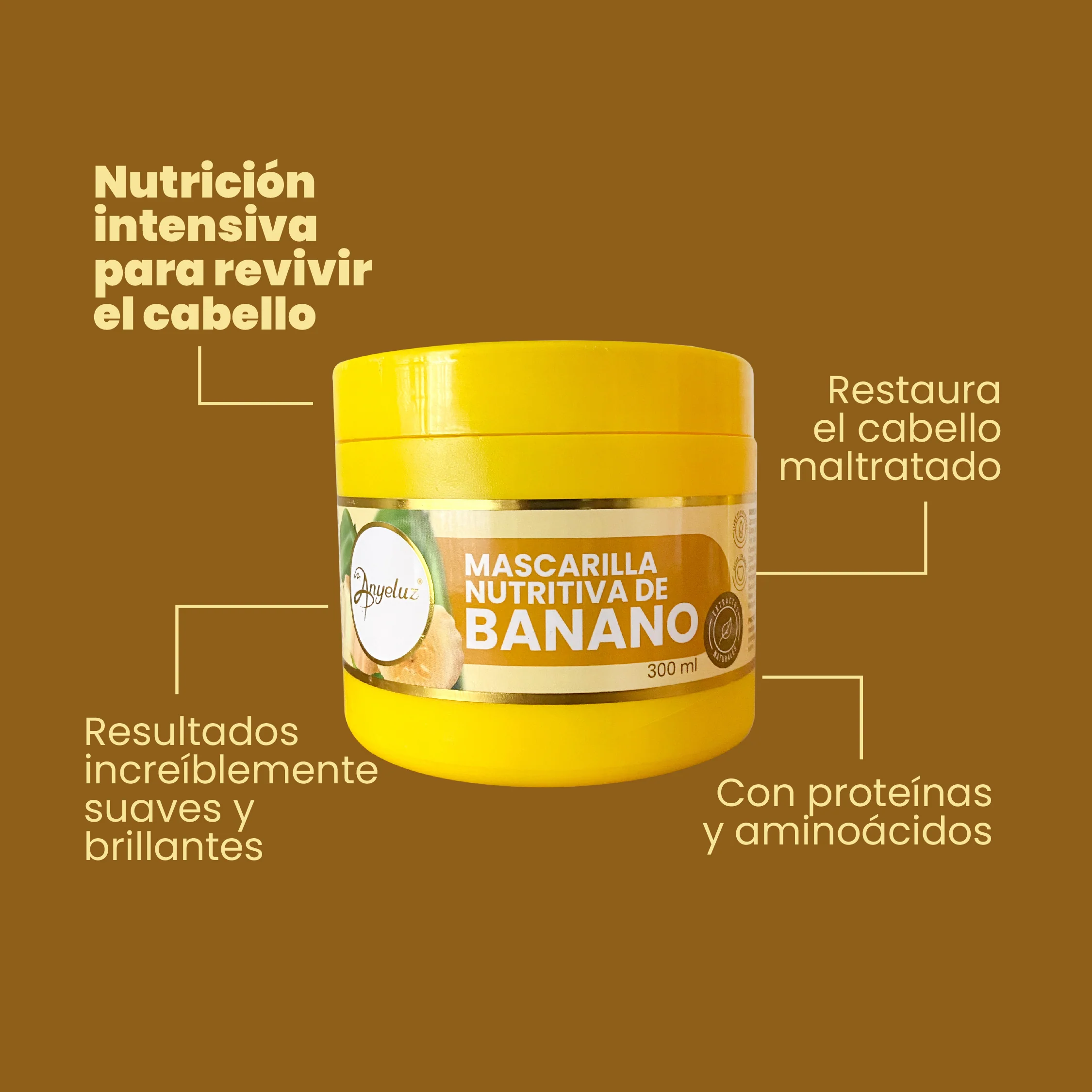 MASCARILLA NUTRITIVA CON BANANO ANYELUZ - Imagen 4