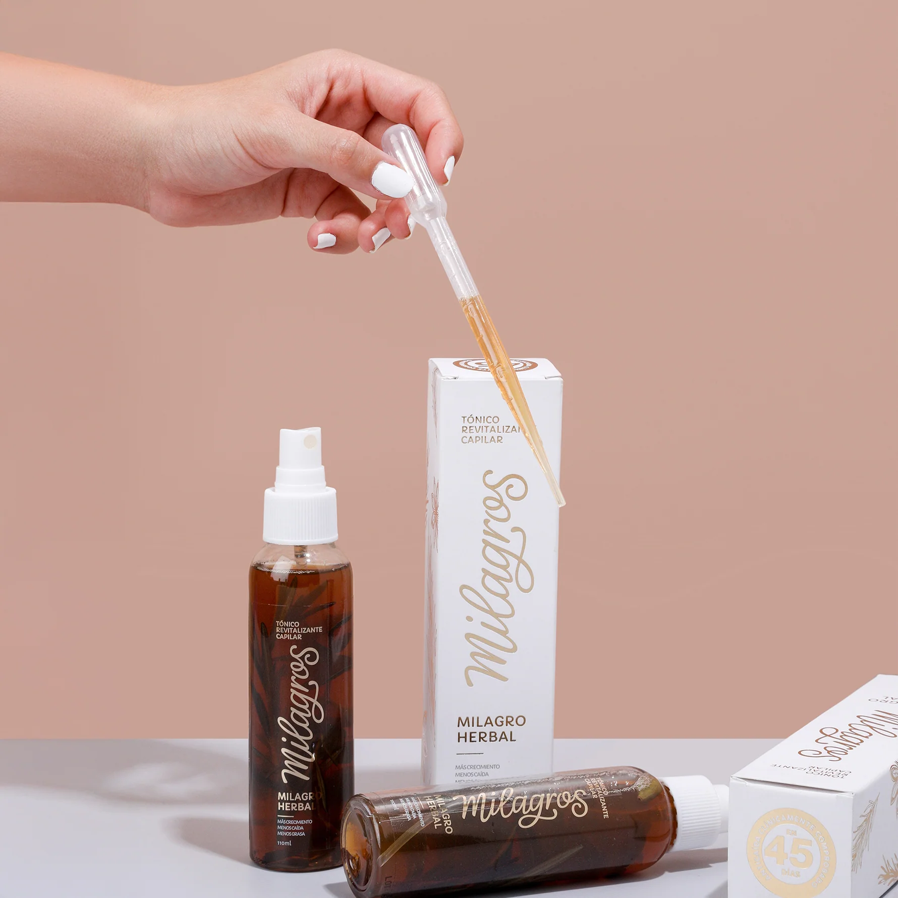 TÓNICO REVITALIZANTE CAPILAR MILAGRO HERBAL (TÓNICO CON ROMERO) – MILAGROS BEAUTY - Imagen 4